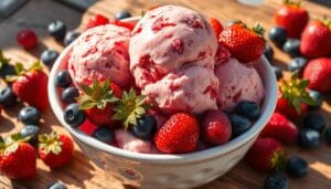 Now, you can recreate that nostalgic experience in your own kitchen with this easy-to-follow, eggless strawberry ice cream. It bursts with the pure essence of ripe, juicy strawberries and a rich, creamy texture.