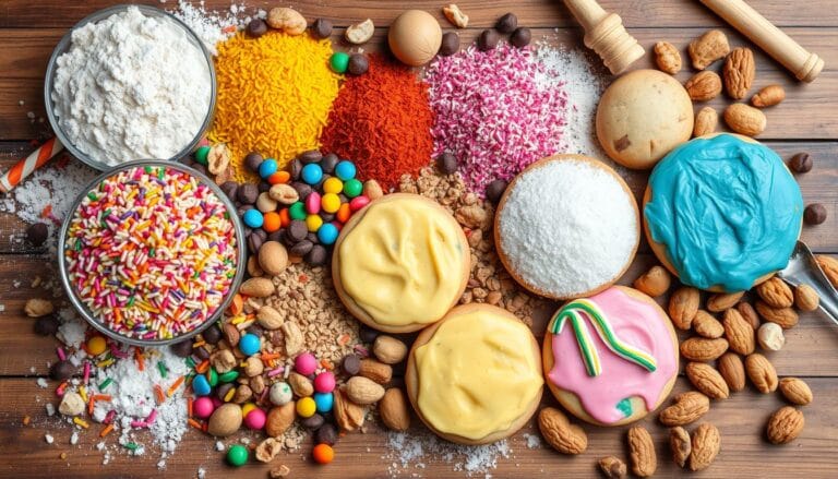 colorful ingredients in some cookie recipes