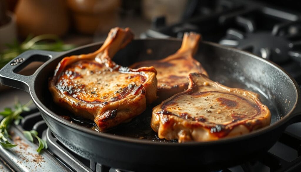 cooking smoked pork chops on the stovetop