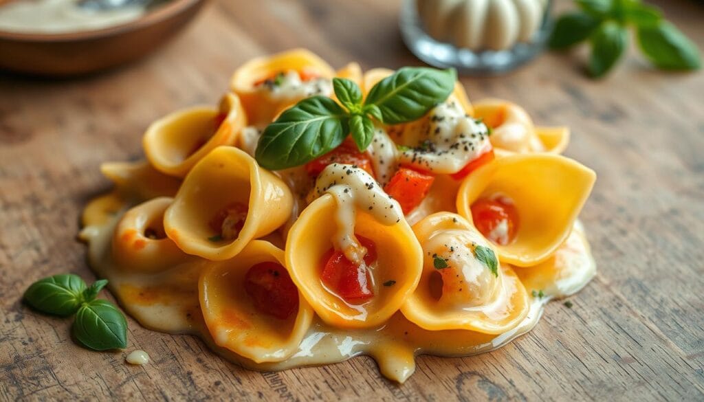 delicious cheese-filled tortellini