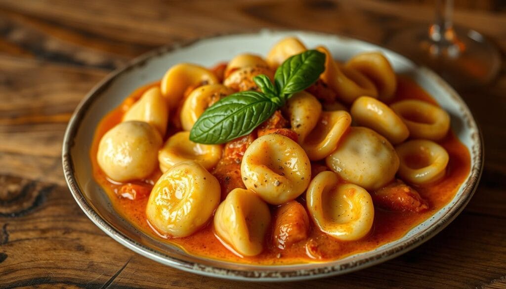 gourmet tortellini dish