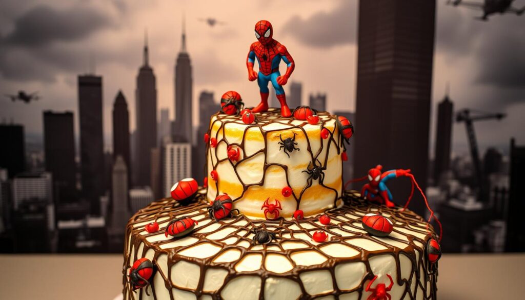 spiderman birthday cake